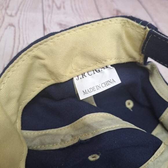 JR Cigar Men's Blue Strapback Tobacco Leaf with Bottle Opener underbill Hat Cap - Picture 8 of 9